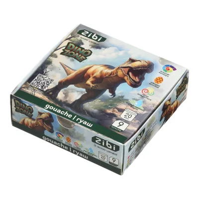 Гуашеві фарби ZiBi KIDS Line -2 DINO 9 кольорів х 20 мл (ZB.6629)