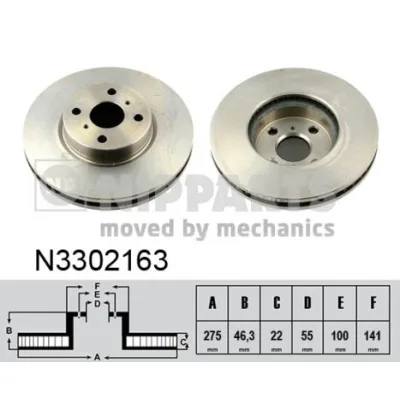 Гальмівний диск Nipparts N3302163