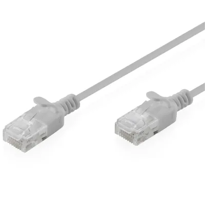 Патч-корд 3м, UTP, cat.6, Sliim, AWG 32/7, Cu, LSZH, grey Digitus (DK-1618-030S)