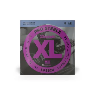 Струни для гітари D'Addario XL ProSteels Super Light (9-42) (EPS520)