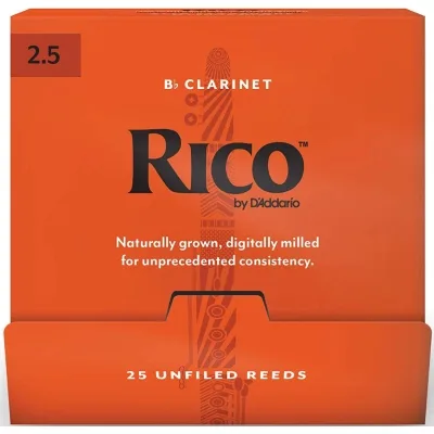 Тростина для кларнета D'Addario Rico - Bb Clarinet #2.5 - 25 Box (RCA0125-B25)