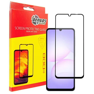Скло захисне Dengos Full Glue Samsung Galaxy A07 Black (TGFG-406)