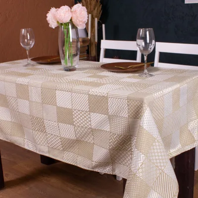 Скатертина MirSon Жакард №301 Jacquard Olive 140x140 см (2200006739180)