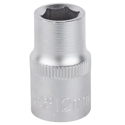 Насадка шестигранна коротка 1/2" 12мм CrV mid SIGMA (6071121)