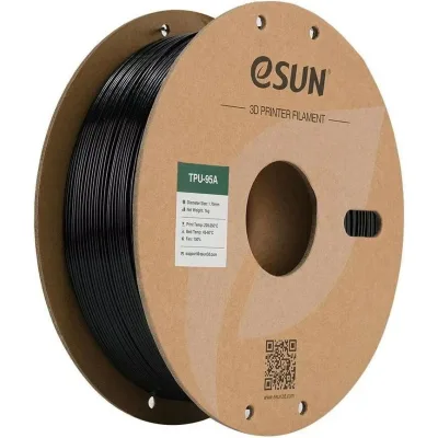 Пластик для 3D-принтера eSUN eTPU-95A 1кг, 1.75мм, black (ETPU-95A175B1)