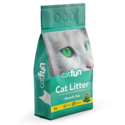 Наповнювач для туалету Catfun бентонітовий з ароматом марсельського мила 5 л (8683655071506)