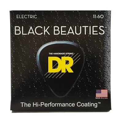 Струни для гітари DR Strings Black Beauties Electric - Extra Heavy 7-String (11-60) (BKE7-11)