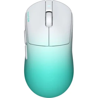 Мишка Hator Quasar 3 Ultima 8K Wireless/Bluetooth/USB White/Mint (HTM761)