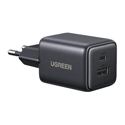 Зарядний пристрій Ugreen X514 1xUSB-C PD20W + 1xUSB GaN black (65737)