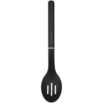 Ложка кухарська KitchenAid Classic для сервірування з прорізами 34 см чорний (KHH004OHOBEG)