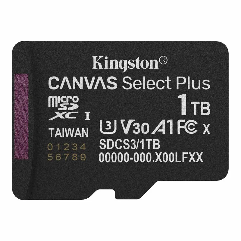 Карта пам'яті Kingston 1TB microSDXC class 10 UHS-I U3 V30 A1 Canvas Select Plus (SDCS3/1TBSP)