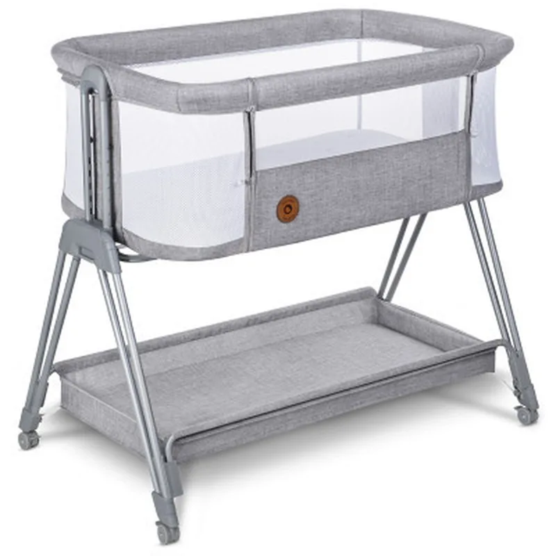 Ліжечко Lionelo приставне Luna Grey Concrete (LO-LUNA GREY CONCRETE)