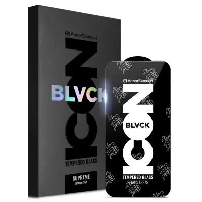 Скло захисне Armorstandart Supreme Black Icon 2.5D Apple iPhone 16e Black (ARM84134)