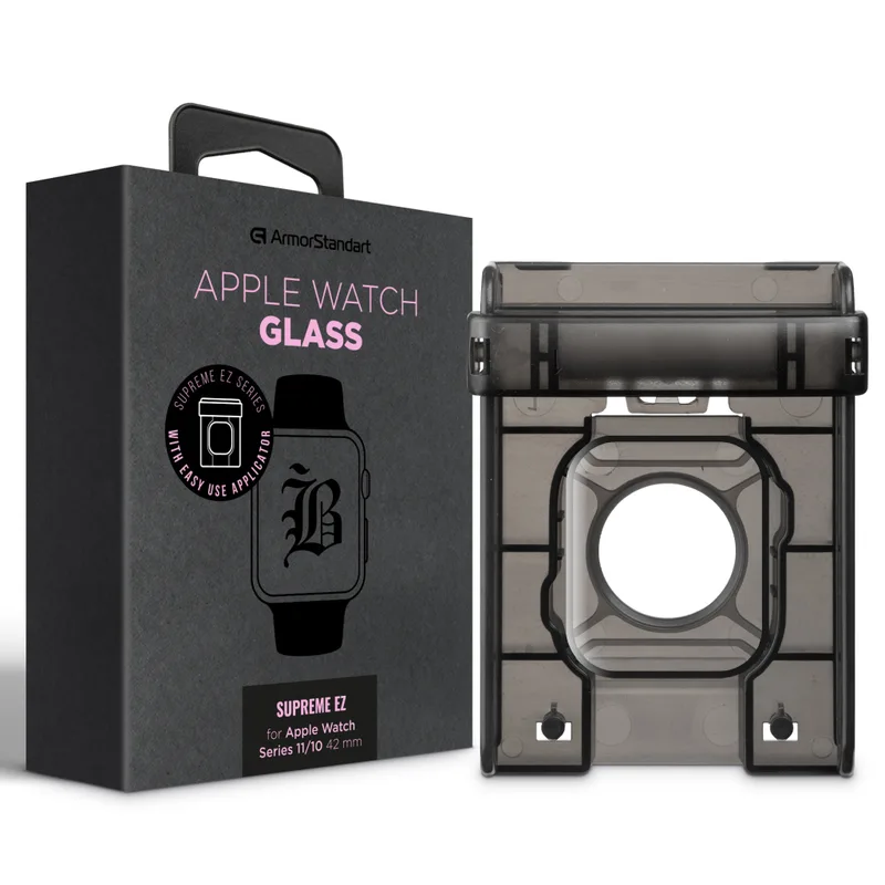 Скло захисне Armorstandart Supreme Black Icon EZ Apple Watch Series 11/10 42 mm (ARM91473)