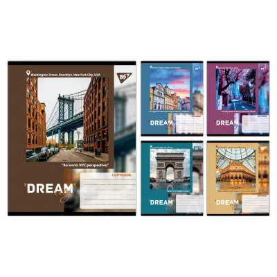 Зошит Yes Dream City А5 96 аркушів клітинка (767707)