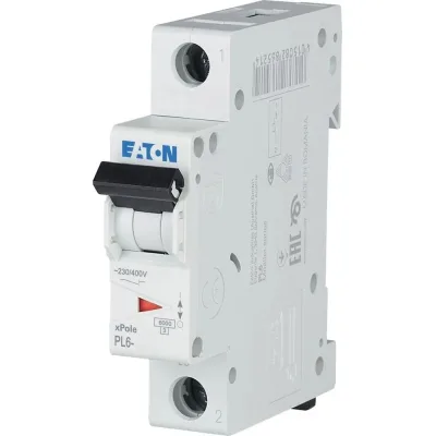 Автоматичний вимикач Eaton 1-п. М1 С 63А PL6 6кА