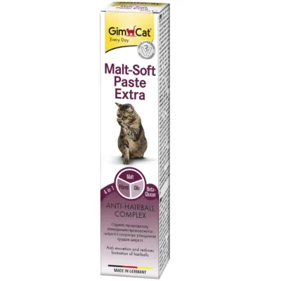Паста для тварин GimCat Every Day Malt-Soft Paste Extra для виведення шерсті зі шлунку 20 г (4002064417912)