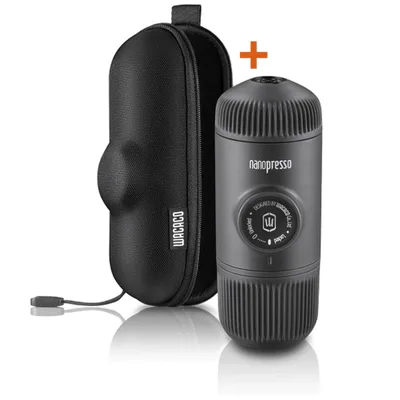 Кавоварка кемпінгова Wacaco Nanopresso з чохлом сіра (WNANOGRcase)