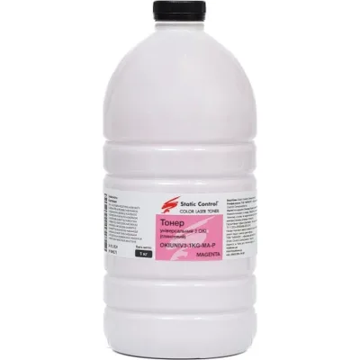 Тонер Okidata 3 (Glossy) 1кг magenta фасовка Static Control (OKIUNIV3-1KG-MA-P)