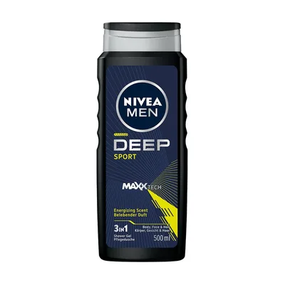 Гель для душу Nivea Men Deep Sport MAXXTECH Shower Gel 500 мл (9005800379401)