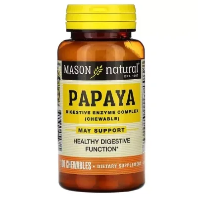 Вітамінно-мінеральний комплекс Mason Natural Папайя, комплекс травних ферментів, Papaya, Digestive (MAV-05471)