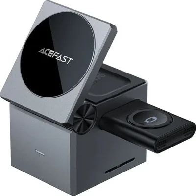 Зарядний пристрій Acefast Wireless QI 3in1 15W E18 Rubik''s (6974316282884)