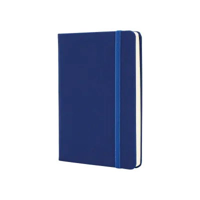 Книга записна Optima А6 SQUARE, тверда обкладинка, гумка, кремовий блок лінія, синій (O20386-02)