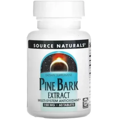 Вітамінно-мінеральний комплекс Source Naturals Екстракт соснової кори, 150 мг, Pine Bark Extract, 60 таблеток (SNS-02083)
