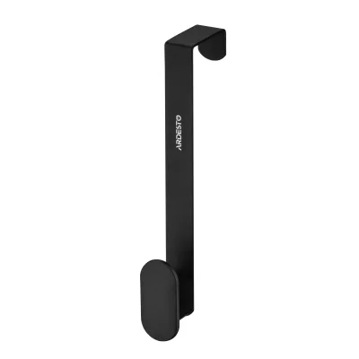Вішалка для рушника Ardesto Minimalism Дверна на 1 гачок Чорна (ARHB3108B)