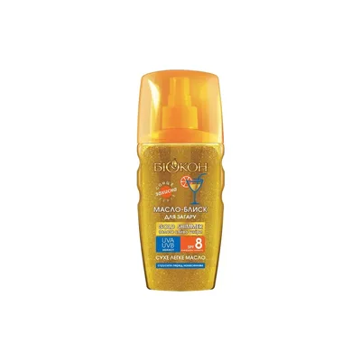 Засіб для засмаги Біокон Gold Shimmer Олія-блиск SPF8 160 мл (4820160038578)