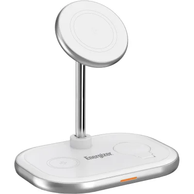 Зарядний пристрій Energizer 15W 3-in-1 magnetic wireless white (WCP303)