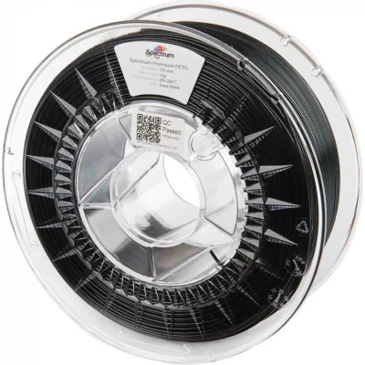 Пластик для 3D-принтера Spectrum PET-G Premium 1.75mm DEEP BLACK 1kg (RAL 9017) (80056)