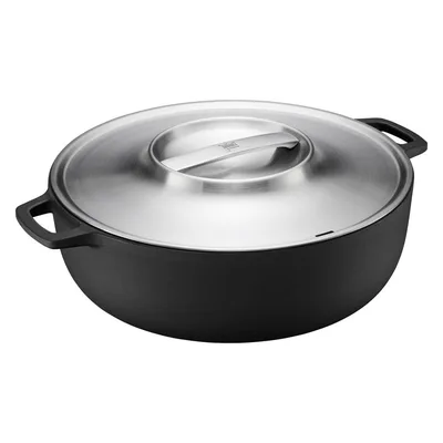 Каструля Fiskars Norden Grill з кришкою чавунна 6 л (1066430)