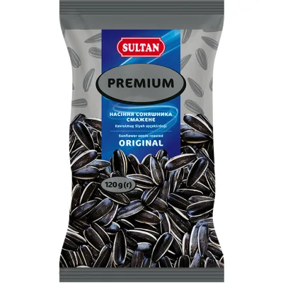 Насіння соняшника Sultan ORIGINAL смажене смугасте 120 г (slt.52131)