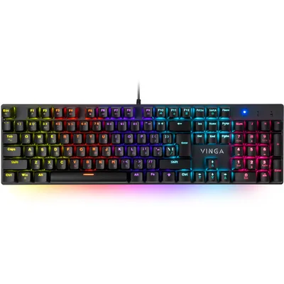Клавіатура Vinga KBGM-100 LED Blue Switch USB Black (KBGM-100 Black)