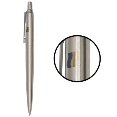 Ручка кулькова Parker JOTTER 17 UKRAINE SS CT BP Прапор жовто-синій на ковпочку (16132_T008c2)