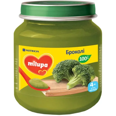Дитяче пюре Milupa Броколі з 4 місяців 125 г (5900852030239)