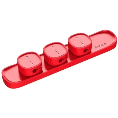 Тримач для кабелю Baseus Peas Cable Clip Red (ACWDJ-09)