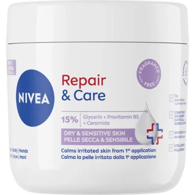 Крем для тіла Nivea Repair & Care Deep Moisture Serum Body Cream Відновлення та догляд 400 мл (9005800380551)