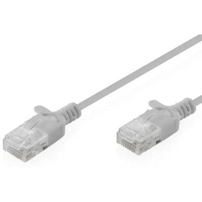 Патч-корд 0.3м, UTP, cat.6, Sliim, AWG 32/7, Cu, LSZH, grey Digitus (DK-1618-003S)