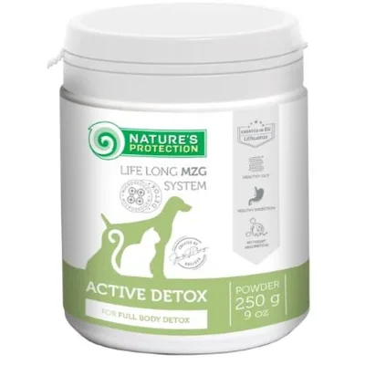 Пробіотична добавка для тварин Nature's Protection Active Detox для собак і котів 250 г (CAN63552)