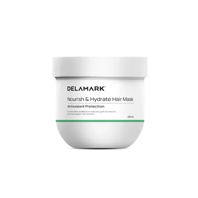 Маска для волосся DeLaMark Nourishing & Hydrating Hair Mask Інтенсивна живильна Антиоксидантний захист 200 мл (4820152334183)