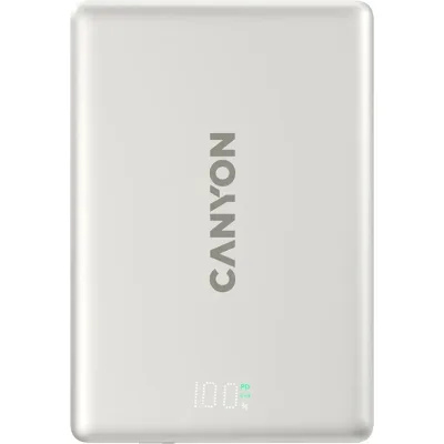 Батарея універсальна Canyon 5000mAh OnPower 500 PD20W Magnetic wireless MagSafe Grey (CNS-CPB500G)