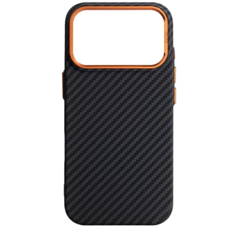 Чохол до мобільного телефона Armorstandart LikeCarbon2 SE MagCase Apple iPhone 17 Pro Black Orange (ARM89161)