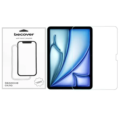 Скло захисне BeCover Apple iPad Air 13" M2/M3 (2024/2025) (711672)
