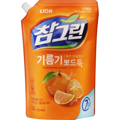 Засіб для ручного миття посуду Lion Cheonhyehyang Японський мандарин Запасний блок 1.2 л (8806325629306)