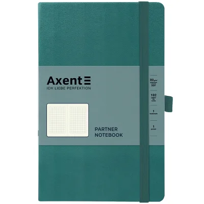 Книга записна Axent Partner лазурна, 125 х195 мм 96 аркушів клітинка (8201-63-A)