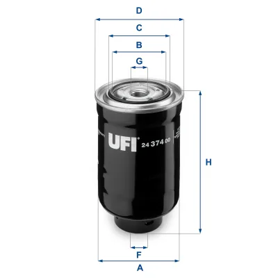 Фільтр паливний UFI 24.374.00