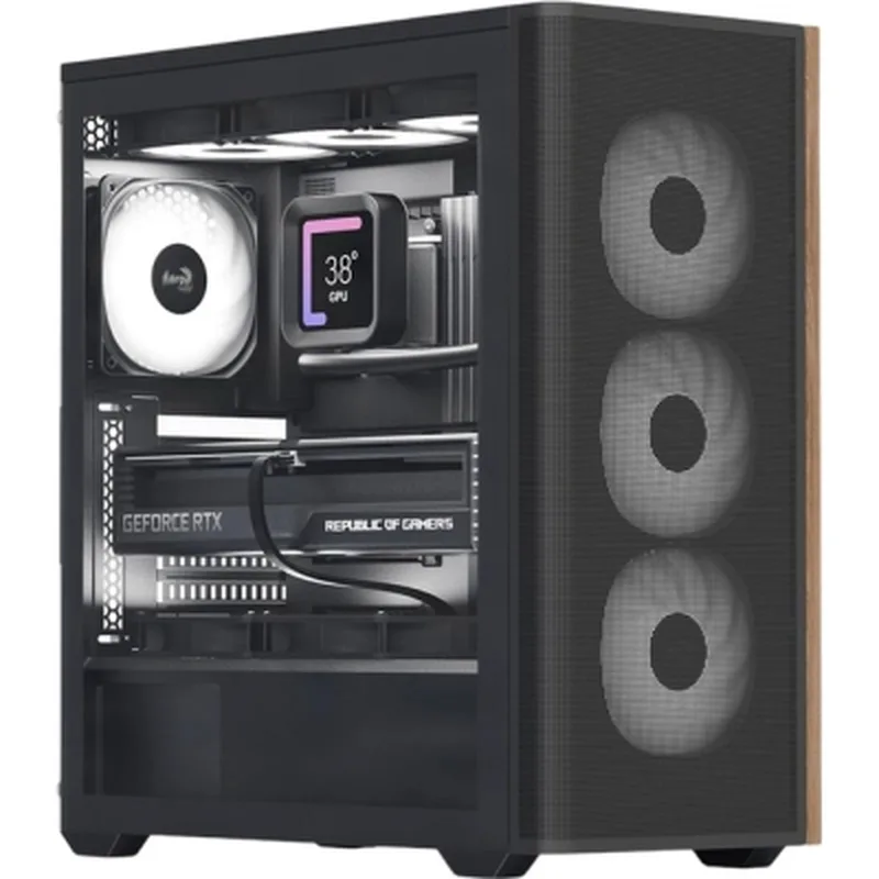 Корпус для ПК AeroCool D501A-G-BK-v2 Black (ACCM-DS01043.11)