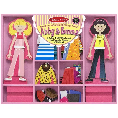 Розвиваюча іграшка Melissa&Doug Магнітна вдягалка середня Еббі і Емма (MD14940)